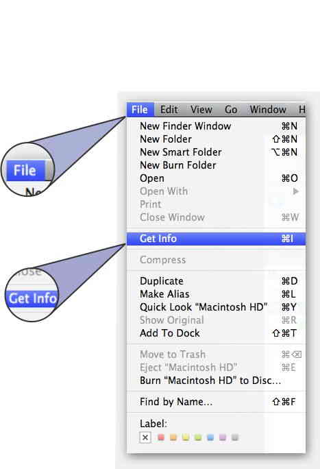 how to see mac os program size